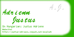 adrienn justus business card